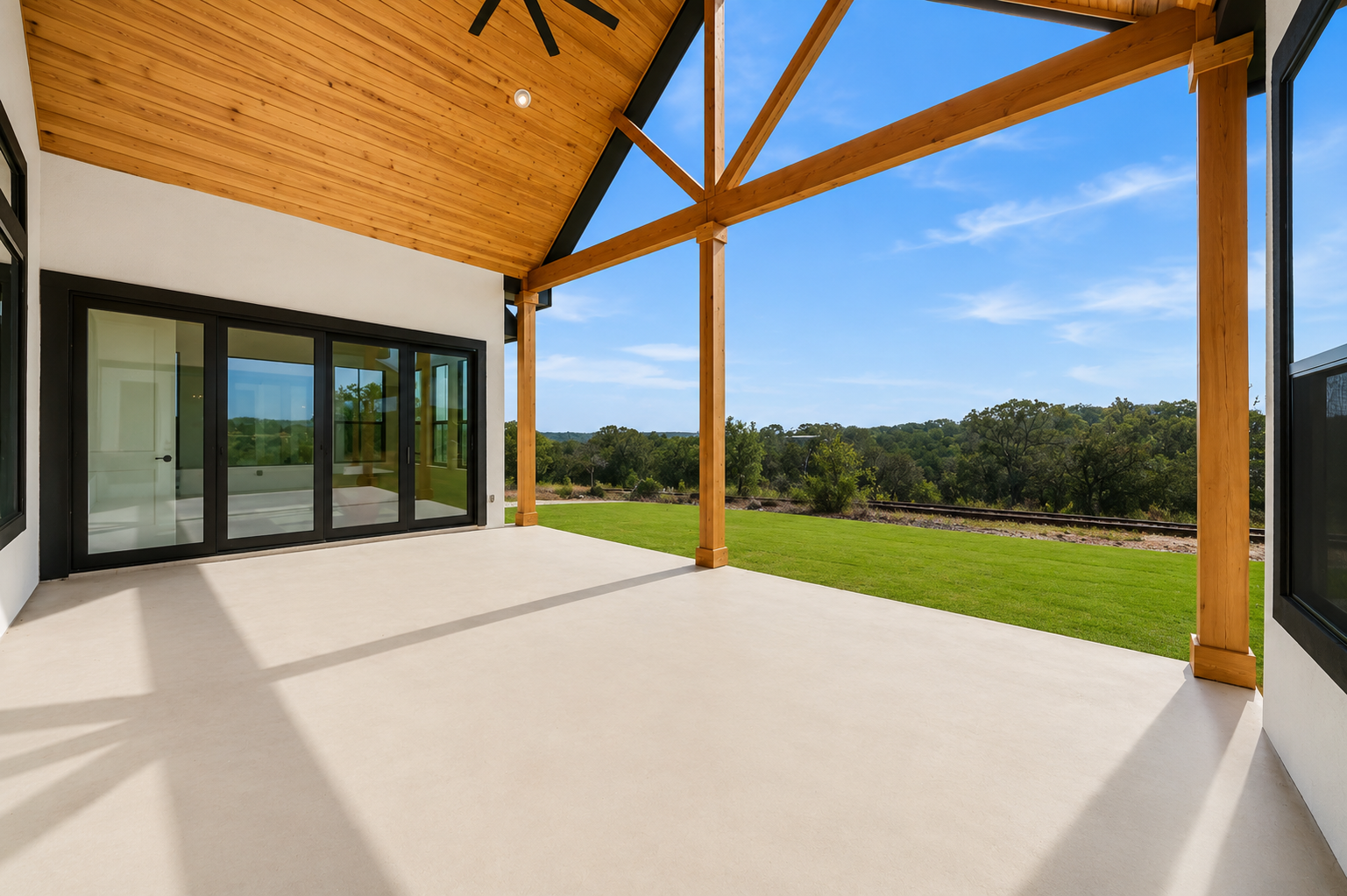 Refreshing Covered Back Patio